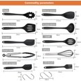 thumbnail image 2 of 20 piezas de utensilios de cocina de silicona, juego de herramientas de cocina Utensilios de cocina de silicona resistentes al calor, Utensilios de cocina antiadherentes para hornear 10 juegos + 10 g, 2 of 5