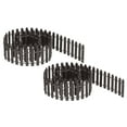 thumbnail image 1 of Unique Bargains Miniature Garden Fence, 35 Inch Long Decorative Picket Fence, Coffee Color 2Pack, 1 of 5