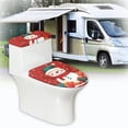 thumbnail image 6 of HELLHERO Christmas Snowman Gift Toilet Cover, Non-Slip Easy to Install Polyester Toilet Top Cover Set, 6 of 8