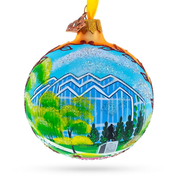 Frederik Meijer Gardens & Sculpture Park, Grand Rapids, Michigan, USA Glass Ball Christmas Ornament 3.25 Inches