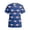 Dark Blue, variant on Womens Under Scrub Tops Animal Printed Scrubs Stretch Dog Cat Pattern Uniforms Cute Pattern Nursing Workwear