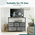 thumbnail image 6 of edx Dresser TV Stand, Versatile Dresser TV Stand with 5 Fabric Drawers - Stylish Entertainment Center and Media Console Table for Bedroom, Living Room, Hallway, Gray, 6 of 8