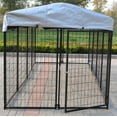 thumbnail image 2 of Omitree NEW Modular Heavy Duty Dog Kennel Welded Steel Panel Pet Cover 4' W x 8' L x 4' H, 2 of 8