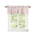 thumbnail image 2 of Kitchen Cafe Valance Curtain for Small Windows,Summer Watercolor Pink Flamingo Rod Pocket Short Valances Tropical Animal Romance Window Treatment Panel for Living Room/Bedroom/Bathroom,54x18in, 2 of 9