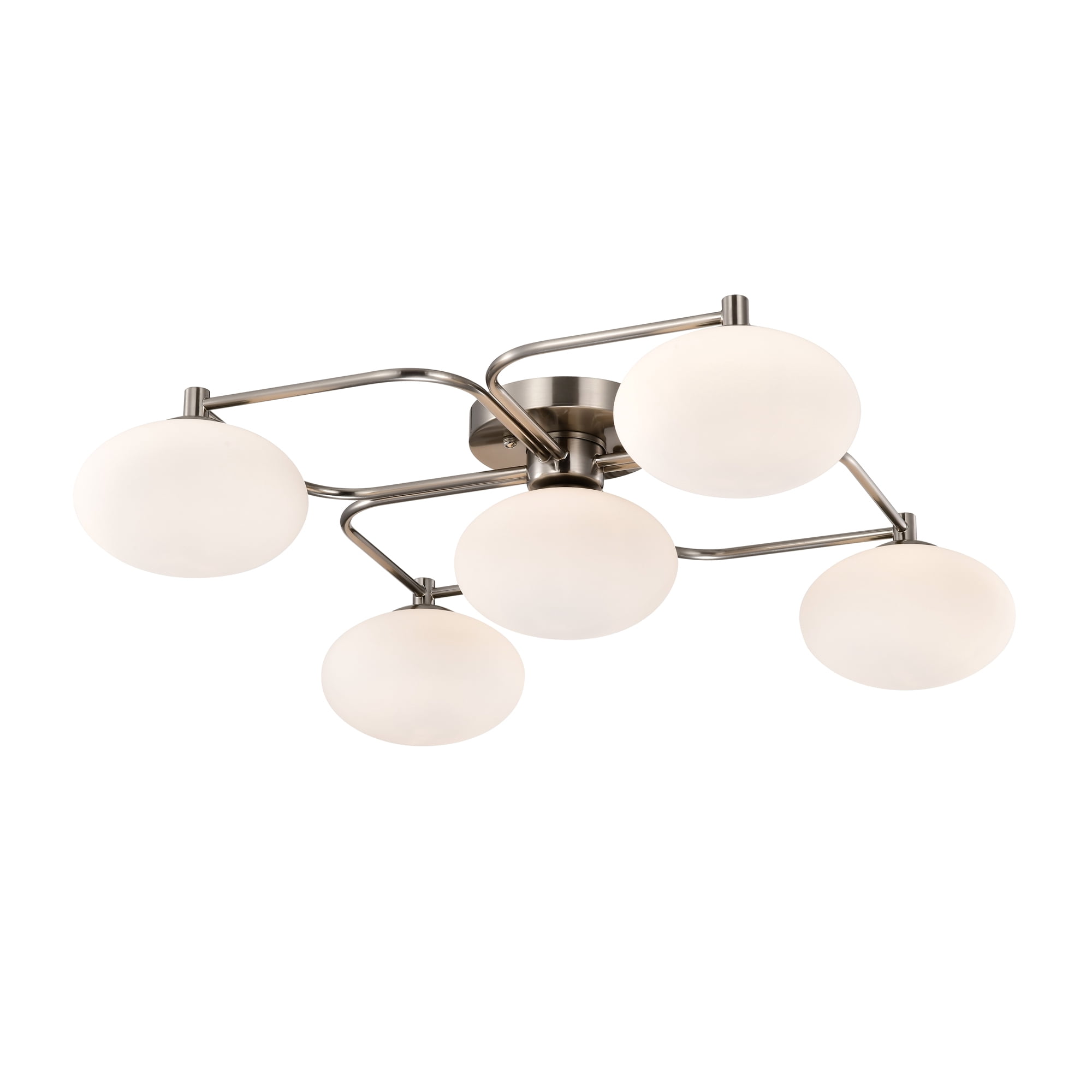 Camris 23.6 in. 5-Light Indoor Nickel Finish Chandelier