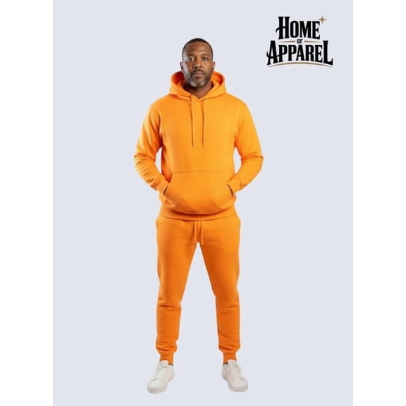 Heavy Blend Fleece Sweat Suit Size 2XL - Neon Orange