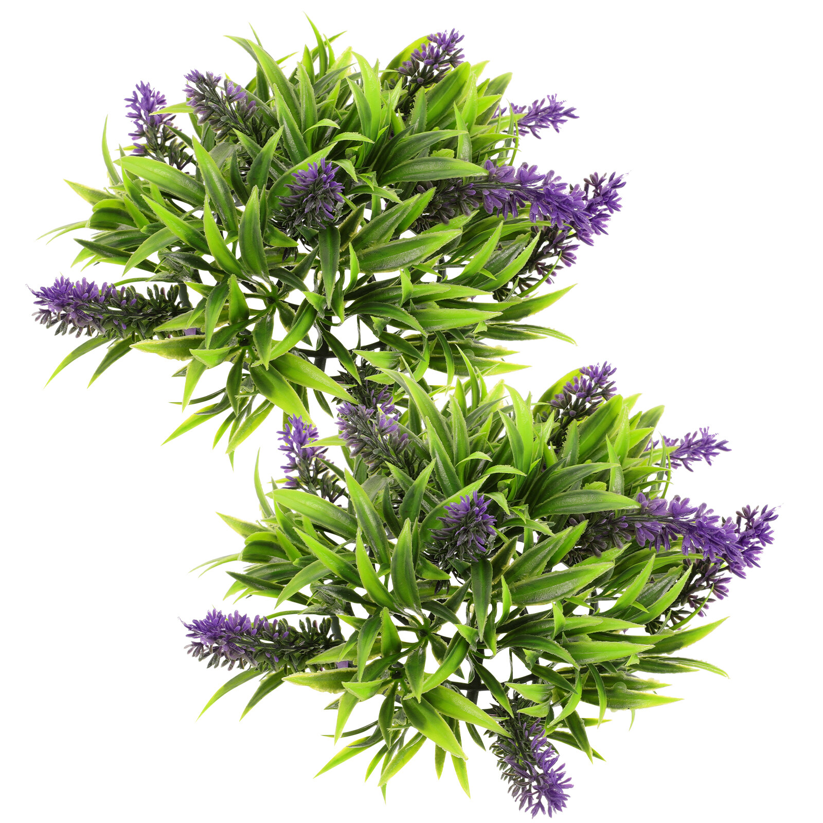 2pcs Artificial Grass Ball Hanging Plant Ball Simulated Grass