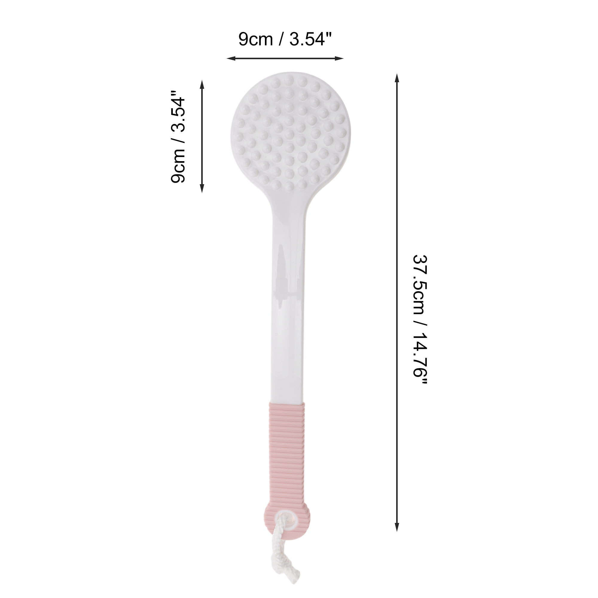 Unique Bargains Anti-slip Long Handle Bath Brush 1 Pc Pink