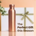 thumbnail image 4 of Large Handcrafted Ayurvedic Copper Water Bottle, Leak Proof Lid – Smooth Finish Copper Bottle Water Vessel – 100% Copper Drinking Water Bottle 34 Oz, 4 of 5