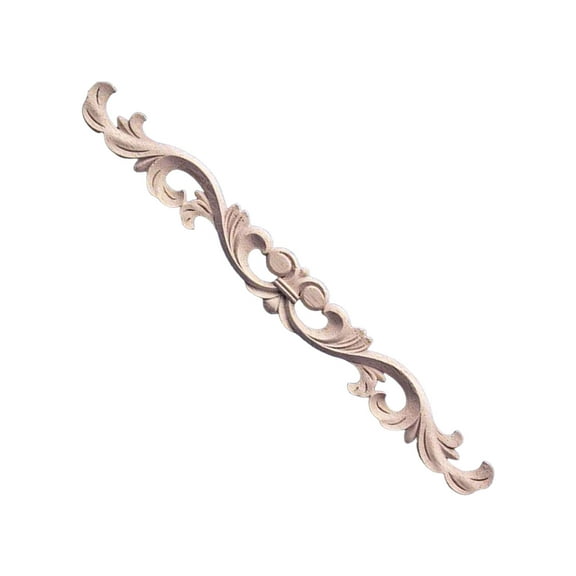 Natural Wooden Appliques & Onlays Wall Accent Trim Decorative Floral Carving Suitable For Cabinet Door Ceiling Furniture