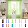 thumbnail image 4 of Rod Pocket Sheer Window Curtains, Light Filtering Curtain Panels for Living Room and Bedroom, Transparent Gauze Drapes with Soft Polyester, Modern Home Decor, 2 Panels, 31.5 x 78.7 in, Dark Blue, 4 of 5