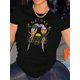 thumbnail image 1 of Creative Nature Lover Parrot Pattern Printed Women'S Fashionable Round Neck Short Sleeve, Simple Casual Sports T-Shirt, Comfortable Summer Top for Holidays., 1 of 6