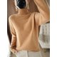 thumbnail image 2 of Moda básica Otoño Invierno suéter de lana Merino cuello simulado jersey de Cachemira Color sólido suave ropa de manga larga Tops, 2 of 5