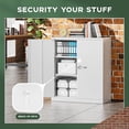 thumbnail image 5 of Locking Metal Storage Cabinet, 36" Steel Garage Cabinet with Doors & Shelves, Utility Locker for Home Office, White Grey, 5 of 7