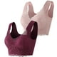 thumbnail image 1 of Gibobby Brasieres anchos de espalda Sujetador de encaje de 2 piezas de talla grande para mujer(Multicolor,4XL), 1 of 5