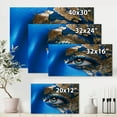 thumbnail image 4 of Designart ' Portrait of A Young Woman Model With Blue Make-Up ' Modern Canvas Wall Art Print, 4 of 4