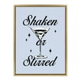 thumbnail image 5 of Kate and Laurel Sylvie Shaken or Stirred Blue Framed Canvas Wall Art by Alli Standefer, 18x24 Bright Gold, Cute Martini Glass Art for Wall, 5 of 7