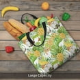 thumbnail image 5 of Wukai Gnome and Pineapple Print Reusable Grocery Bag Shopping Bags with Zipper Shoulder Shopping Handle Bag Suitable for Outdoor Convenient Daily Bag, 5 of 8