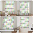 thumbnail image 6 of Easter Bunny Sheer Curtains 108" Extra Long, Colorful Rabbits Love Heart Vintage Country Light Filering Curtains, Privacy Drapes Simi Floor to Veiling Curtain for Living Room Large Window Treatment, 6 of 9