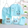 thumbnail image 2 of Mercatoo Tops+Hat+Pants Long Girls Boys 𝐂artoon Outfits Set 5PCS +Bib Sleeve Baby Girls Outfits&Set Baby Girl Leggings 3 to 6 Months, 2 of 7