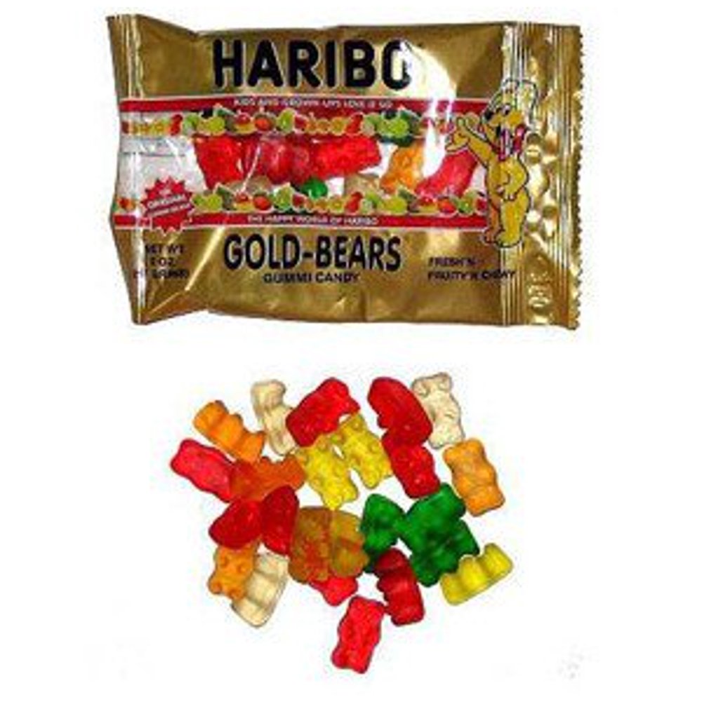 Haribo Gold Gummi Bears in Peg Bag; 2 Oz., 24 Packs/orde