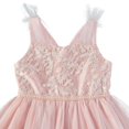 thumbnail image 3 of Bonnie Jean Girls 7-16 Embroidered Mesh Pearl Accent Dress, 3 of 4