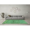 thumbnail image 3 of Ahgly Company Indoor Rectangle Abstract Turquoise Blue Modern Area Rugs, 7' x 9', 3 of 4