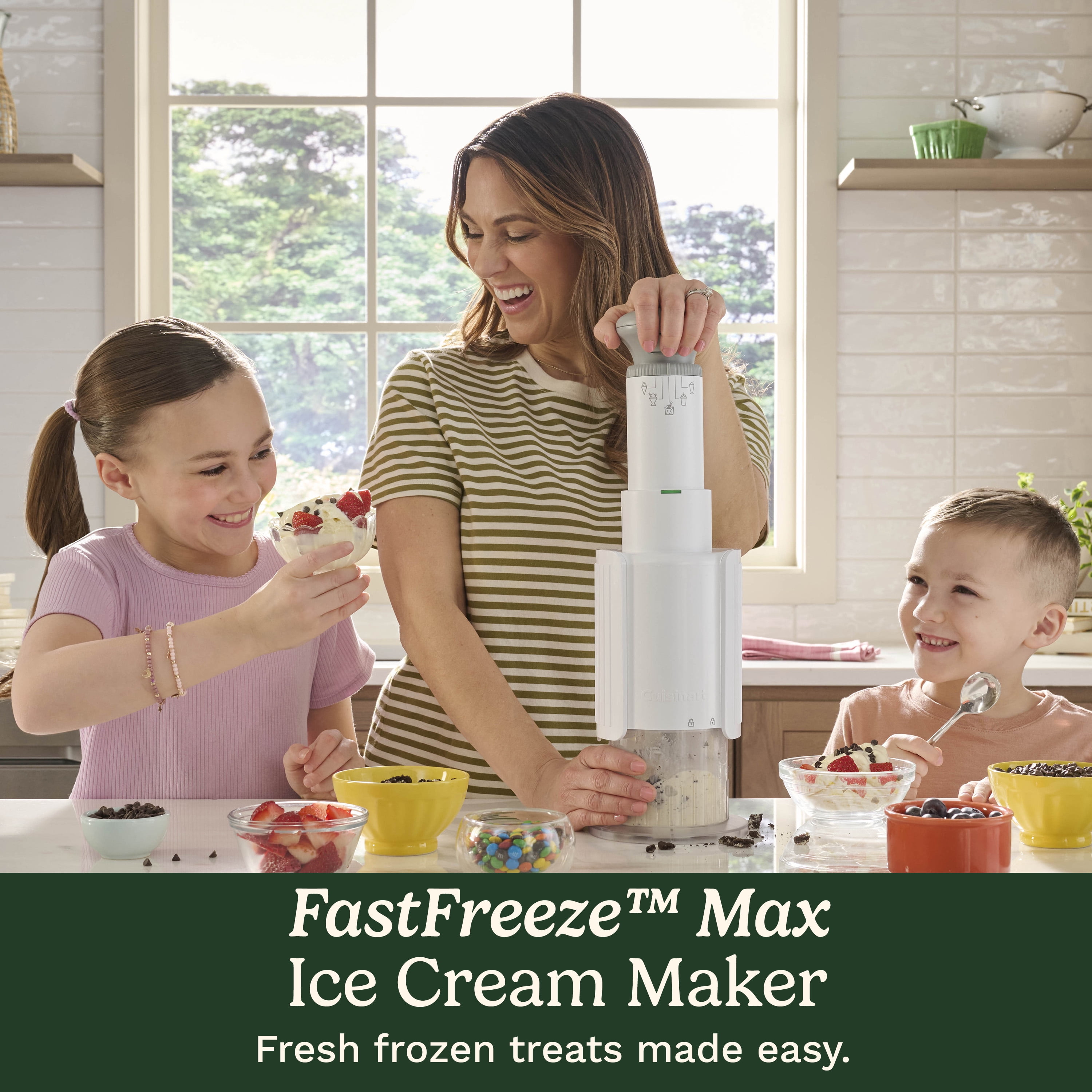 Cuisinart FastFreeze Max Ice 5-In-1 Ice Cream Maker, 2 Freezer Cups, Mix-Ins Mode