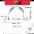 thumbnail image 2 of 15 PCS 60mm 304 Stainless Steel Hose Clamps U-Shaped Hose Clamps for Pipe, Conduit and Cable Fastening Clamps Stainless Steel Pipe Rack Hose Clamps，M60, 2 of 5