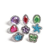 Rhinestone Plastic Rings, Way to Celebrate Party Favors - 8ct
