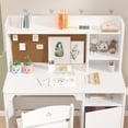 thumbnail image 4 of Kids Study Desk with Chair, Kids Desk and Chair Sets with Storage Cabinet, Wooden Children Study Table, Student Writing Table Computer Workstation for 3-8 Years Old, 4 of 7