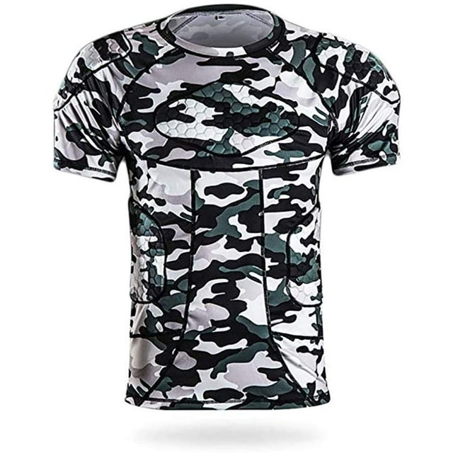 Men's Padded Football Protective Gear Set Training Suit for Soccer Basketball Paintball Rib Protector