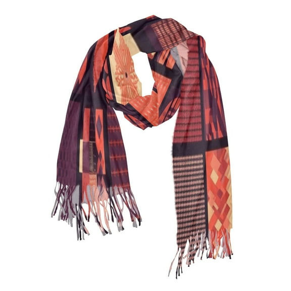 Orange Pattern Soft Stylish Scarf 86.6''x30.7'' Lightweight and Warm, Breathable