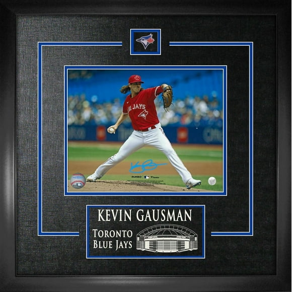 Kevin Gausman Photo Dédicacée 8x10 Encadrée Toronto Blue Jays Rouge Wind Up