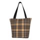 thumbnail image 1 of Fotbe khaki coffee plaid Bolsa de Playa con Estampado, Bolsa de Hombro, Bolsa de Mano Espaciosa, Bolsa de Viaje Ligera, Bolsa de Compras Versátil, 1 of 6