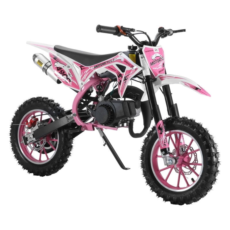 Kids Dirt Bike-49cc Dirt Bike for Kids & Adluts with 2-Stroke, Gas Power Motocross Witg Speeds up to 25MPH, Off Road Mini Motorcycle with Front Rear Disc Brakes
