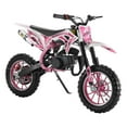 thumbnail image 2 of Seipouy 49cc Gas Dirt Bikes, 2 Stroke Gas Motorcycle for Kids, Pocket Bike with Front Rear Disc Brakes, Off-Road Tires, Shock Absorption Springs, Soft Seat Cushion, Gas Dirt Bikes for Kids 6-12, 2 of 9