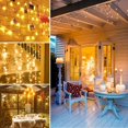thumbnail image 4 of 66ft Extendable String Lights Outdoor/Indoor, 200 LED Super Bright Christmas Lights, Waterproof 8 Modes Plug in Clear Wire Fairy Lights for Bedroom Party Wedding Garden Patio Halloween (Warm White), 4 of 9