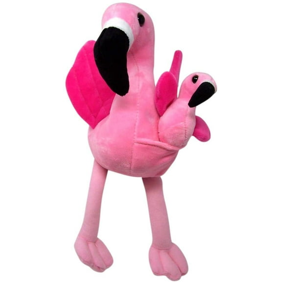 Fun Stuff 18" Flamingo Stuffed Animal with Baby Plush  Cuddly Flamingo Duo for Kids
