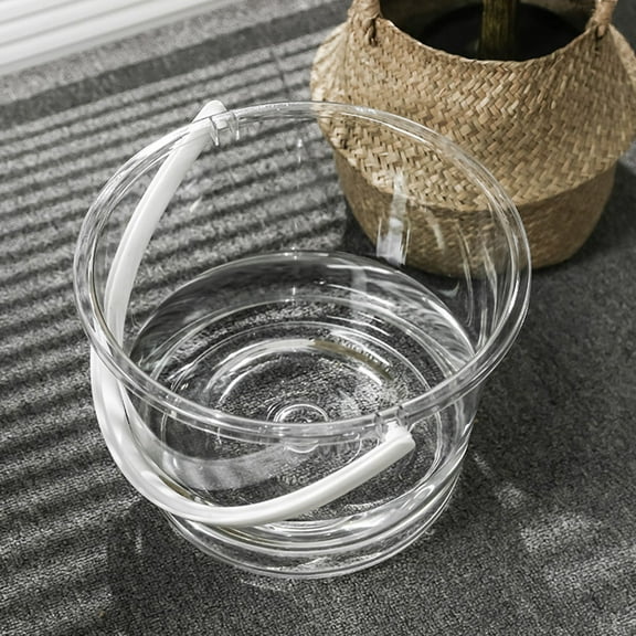 VERDANVERSE Plastic Bucket for Cleaning Basin Transparent Household Item Home Use 1 Set