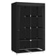 thumbnail image 2 of MOGELAFOO Armario portátil para habitación pequeña, estante de almacenamiento organizador de ropa de 35 pulgadas con 2 varillas para colgar ropa y 4 estantes, cubierta de tela no tejida, negro, 2 of 5