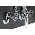 thumbnail image 3 of Kingston Brass AE8151CG Fuller 7-Inch Adjustable Wall Mount Clawfoot Tub Faucet, Polished Chrome, 3 of 7