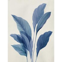 Art.com Blue Palm Leaves II Art Print by Aria K, 24" x 32"