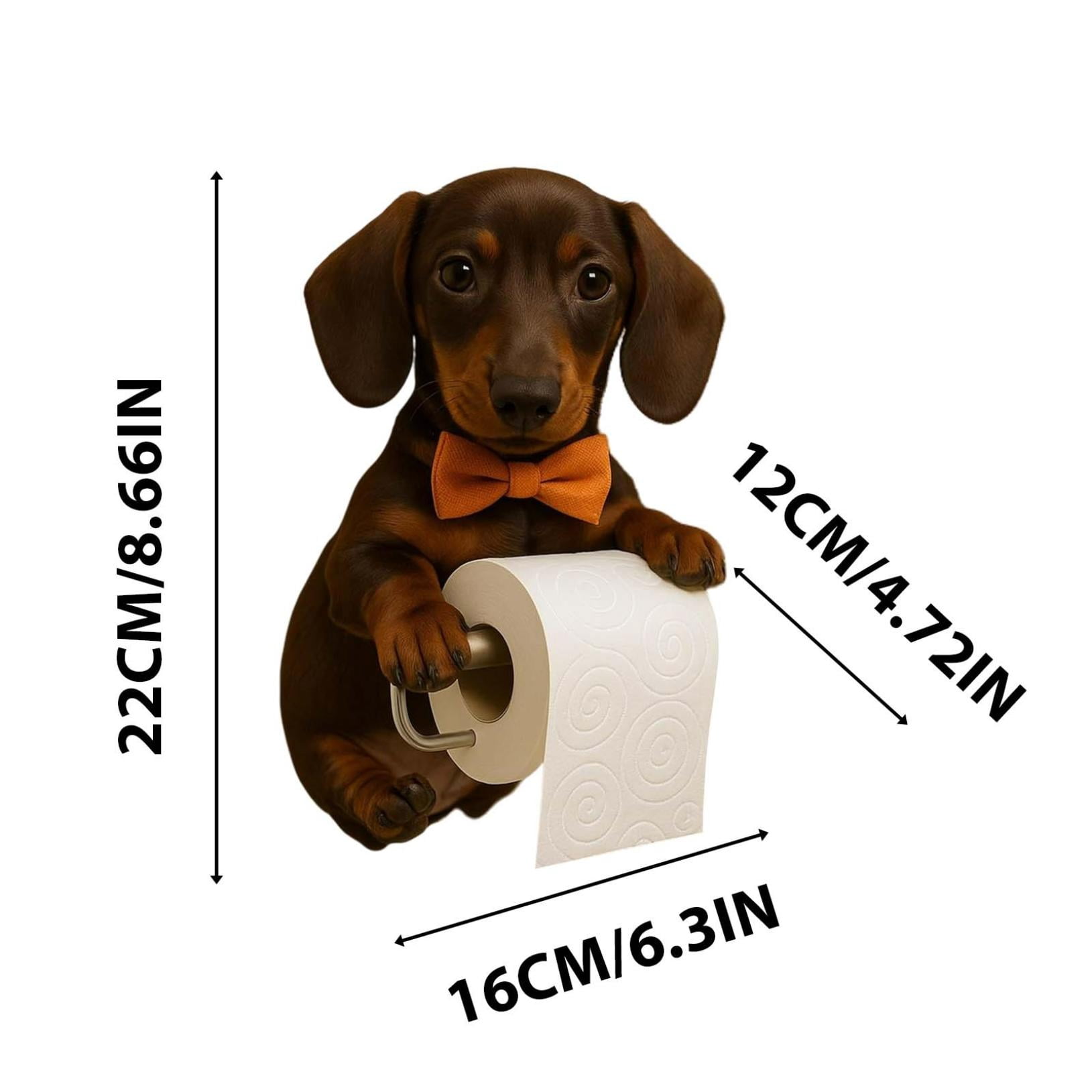 2025 New Dogs Toilet Roll Holder Series,Super Realistic Puppies Eyes On You Tissue Rack,3D Resin Cute Dog Towel Rack,Wall Mouted Toilets Paper Storage Dispenser for Home Bathroom Kitchen,Dachshund