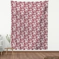 thumbnail image 4 of Ambesonne Floral Fabric by the Yard Upholstery, Botanical Garden Pattern, 1 Yard, Dark Maroon White, 4 of 5