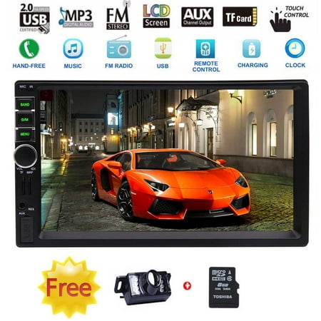 2019 New Audio Car MP5 Player Double Din GPS Navigation Bluetooth FM radio Stereo Receiver Automotive 7 inch Touchscreen LCD Monitor MP3/MP4 Entertainment System USB Port SD Card (Best Bluetooth Receiver For Car 2019)