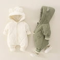 thumbnail image 4 of HIPYLO Boys 3 in 1 Winter Coat 2t Boys Winter Boys' Button-down Shirts 3-6 Month Girl Clothes Baby Boy Winter Clothes 6-9 Months 9-12 Month Boy, Green 12-18 Months, 4 of 5