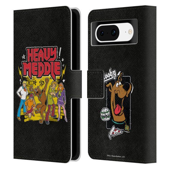 Head Case Designs Officially Licensed Scooby-Doo Mystery Inc. Heavy Meddle Leather Book Wallet Case Cover Compatible with Google Pixel 8