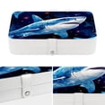 thumbnail image 4 of Shark Elegant Jewelry Box Organizer with Removable Compartment for Earrings - Portable PU Leather Case, 4 of 6