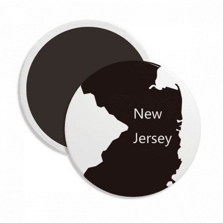 

New Jersey USA Map Outline Round Ceracs Fridge Magnet Keepsake Decoration